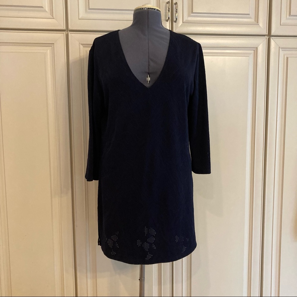 NEW J Valdi navy bathing suit coverup sz XL